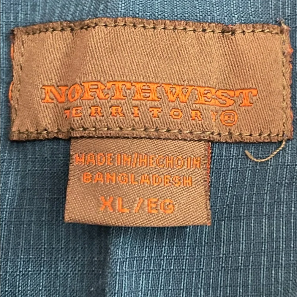 Northwest Territory Men’s Blue Button Down Mens XL Short Sleeve‎ Shirt